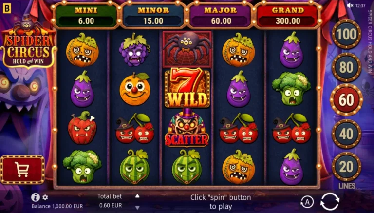 Spider Circus slot gameplay