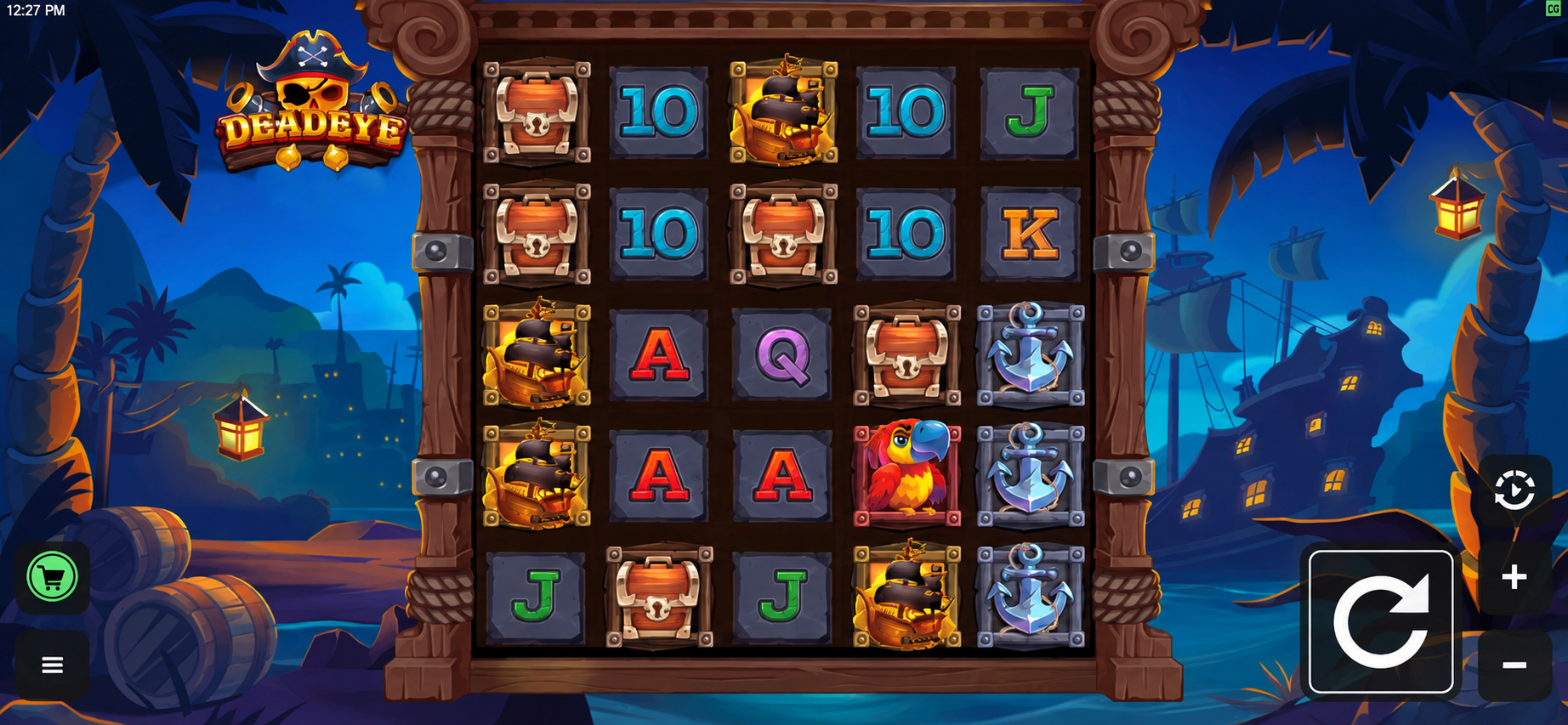 Deadeye slot gameplay screen